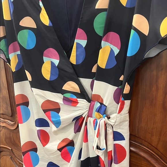 🎉Host Pick🎉 Eva Franco Multicolor Geometric Wrap Dress - Picture 4 of 8
